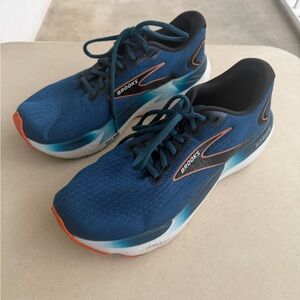 Brooks Glycerin GTS 21 Blue Opal Nasturtium Running Shoes Men’s Size 9